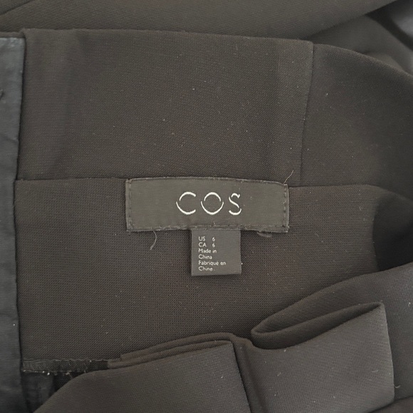 COS Black Wide-Leg Paperbag Pants - Picture 3 of 4